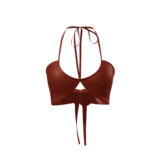 Brown Burgundy Halter